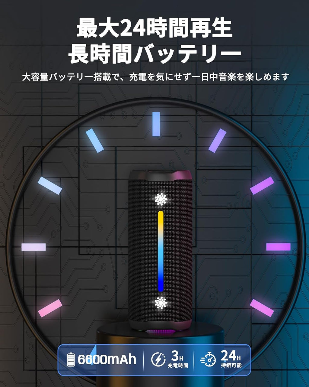 OHAYO X10 Max ポータブルBluetoothスピーカー｜大音量ステレオサウンド（ブラック）