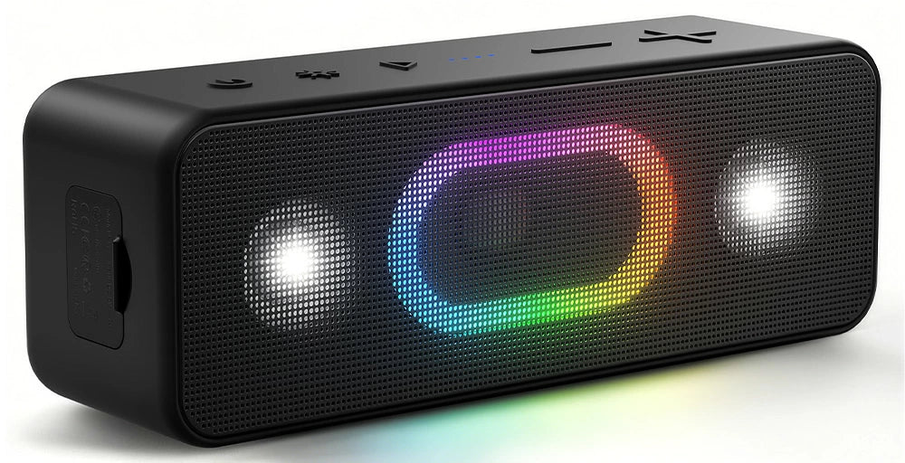 OHAYO S11 ポータブル スピーカー Bluetooth 5.3 ブルートゥース スピーカー 16W 23時間連続再生可能 アウトドア お風呂 デュアルドライバー / IPX6防水 / ワイヤレススピーカー / 五つのRGB照明モード