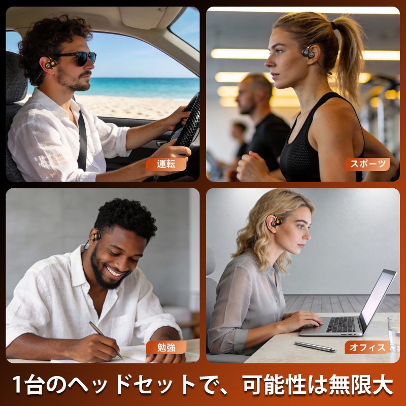 OHAYO i10オープンイヤーイヤホン｜Bluetooth 5.3・IPX6防水・19g軽量・スポーツ／ランニング向け